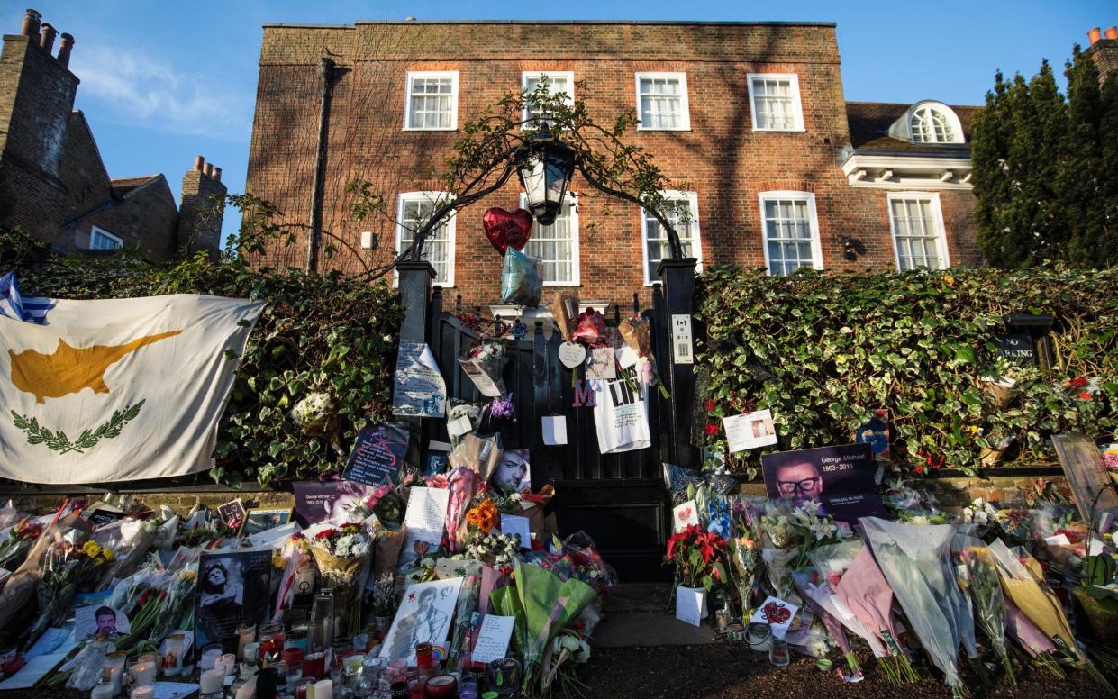 The shrine outside George Michael's London home in the days after his death - Getty Images Europe