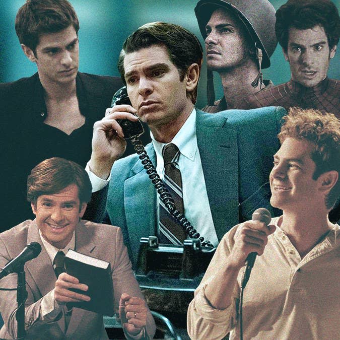 Welcome, friends, fans, and chronically thirsty online folks to the Andrew Garfield renaissance! Following headline-grabbing performances in The Eyes of Tammy Faye and Tick, Tick... Boom! and an internet-dominating reprisal of his role as Peter Parker in Spider-Man: No Way Home, Garfield is back in the conversation yet again playing a doubtful mormon-detective in FX's Under the Banner of Heaven — his fourth recent performance in a deeply religious role following Hacksaw Ridge, The Eyes of Tammy Faye, and Silence.Besides his great hair, impressive accent work, and reputation for serving ass — occasionally with a side of a crisis in faith — and then dying, our biggest takeaway from watching every single one of his performances is that this man will EGOT in his lifetime. He kicked off his journey to EGOT status with a Tony Award for Angels in America back in 2018, currently has two Best Actor nominations from the Academy under his belt, the voice of a grammy-worthy angel (as recently revealed in TTB) and now, a likely Emmy-bound limited series out. There’s no way, especially post-Tony win, that Andy hasn’t allowed the possibility of procuring Emmy, Oscar, and Grammy awards to cross his mind. The actor recently told Variety that he would be taking some time off following his performance in Under the Banner of Heaven to “rest for a little bit” after the “washing machine” of awards season. But I’m fully convinced part of that respite will include recalibrating his plans to secure an EGOT after being passed over for so many awards this year. Thankfully, we’re here to give Andy the recognition that this year’s Oscars wouldn’t (the Academy couldn't come to their senses), by ranking all of his on-screen performances, from his niche early-career TV spots to all his ass-out leading man moments. 