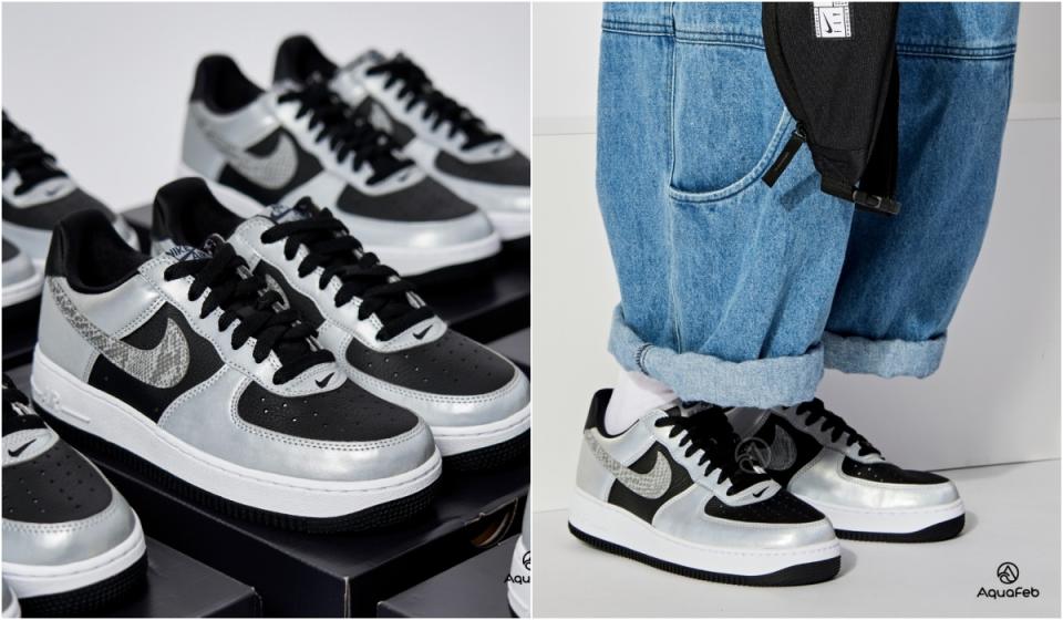 Air Force 1 Silver Snake 蛇紋 Swoosh 風格獨特帥氣。圖/Yahoo 購物中心