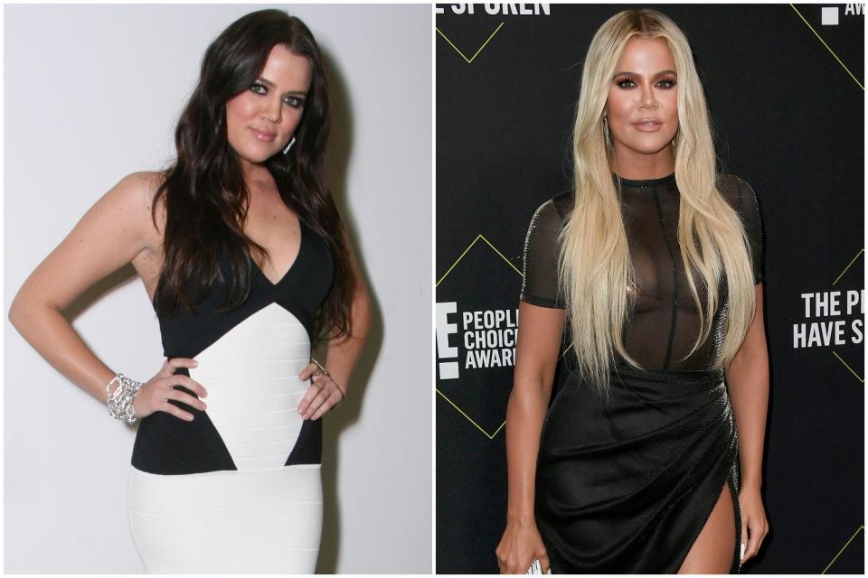 2007 vs now: Khloe is now a mum-of-one (Getty Images)