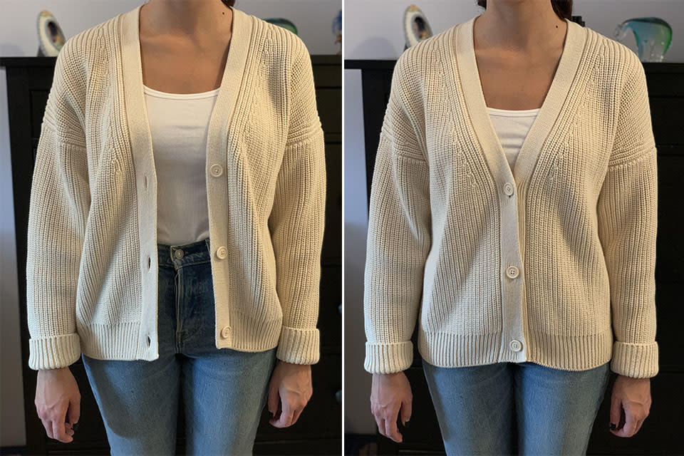 Tradlands Shelter Cardigan in Birch, size small