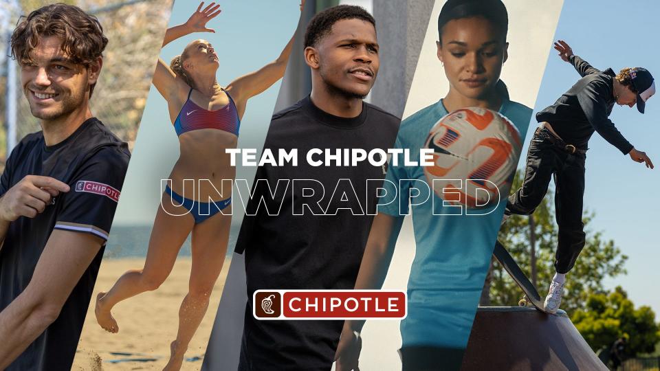 Chipotle has partnered with U.S. Olympians Taylor Fritz, Sara Hughes, Anthony Edwards, Sophia Smith, and Jagger Eaton for the Paris Summer Games.