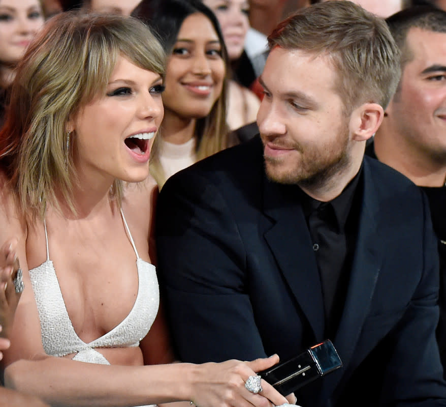 Taylor Swift and Calvin Harris in 2015<p>Kevin Mazur/BMA2015/WireImage</p>