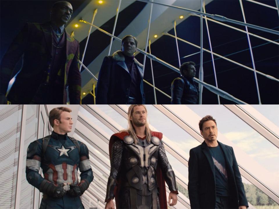 the falcon and the winter soldier 103 detail trio age of ultron