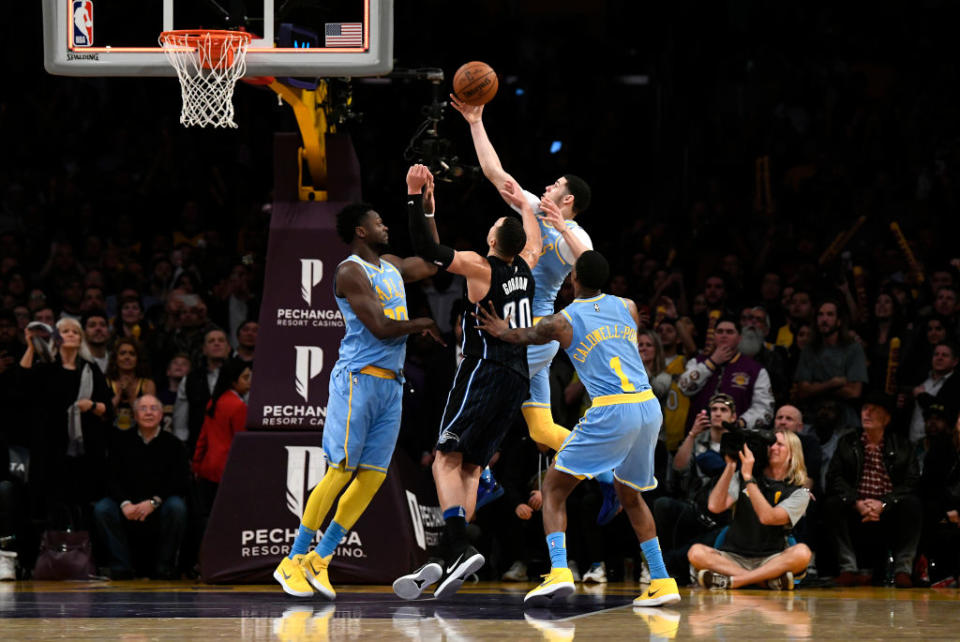 Aaron Gordon probably wasn’t going to make this play anyway. (AP)