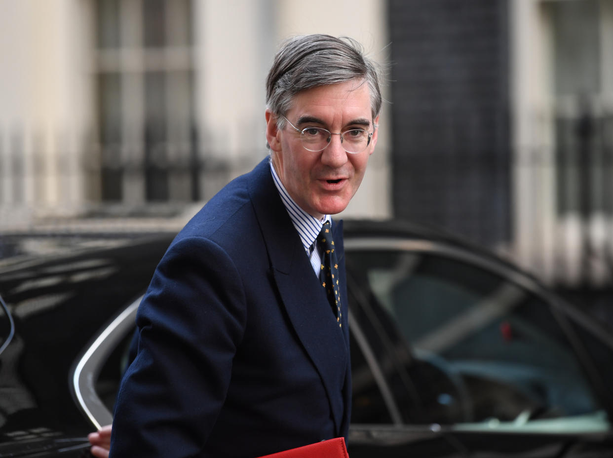 Leader of the House of Commons Jacob Rees-Mogg arriving at 10 Downing Street, London, for a Cabinet meeting. PA Photo. Picture date: Tuesday February 25, 2020. Photo credit should read: Stefan Rousseau/PA Wire