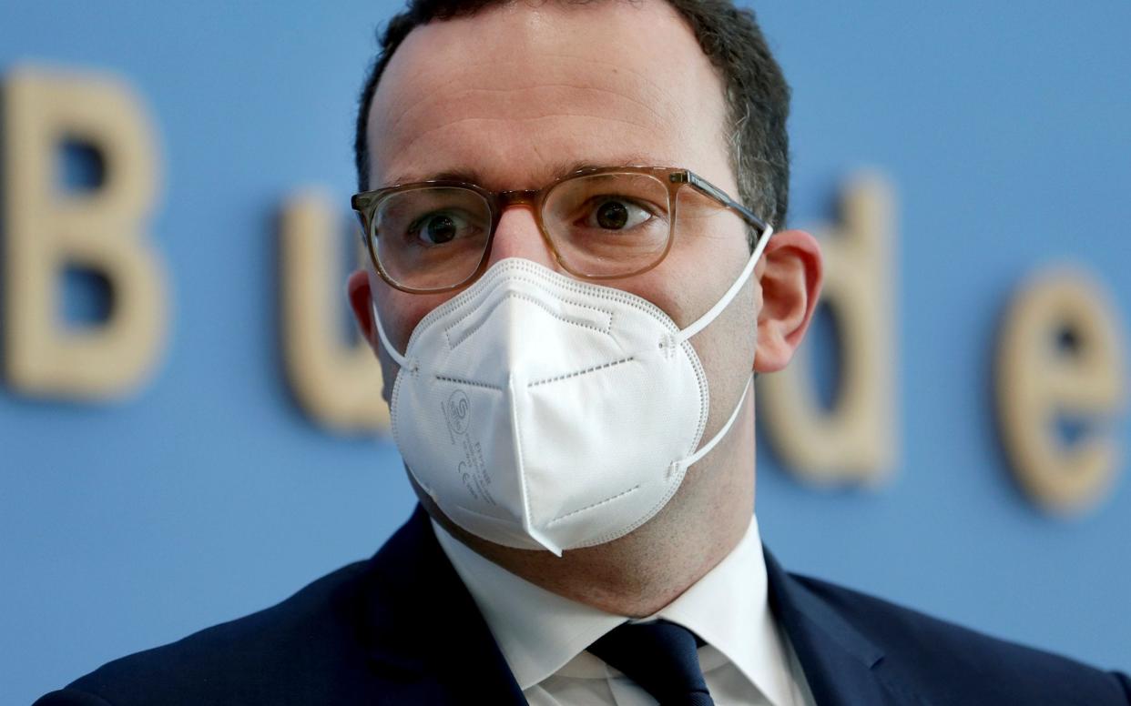 German Health Minister Jens Spahn has come under intense pressure from both the media and the opposition inside Germany over his ministry’s vaccine purchase scheme - Michael Sohn /Pool AP