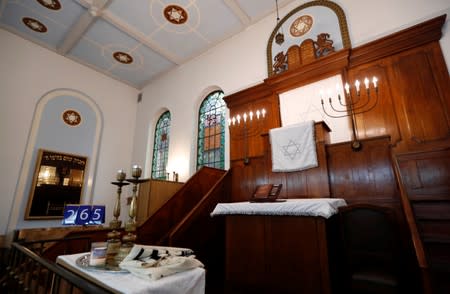 A view from inside the synagogue in Halle