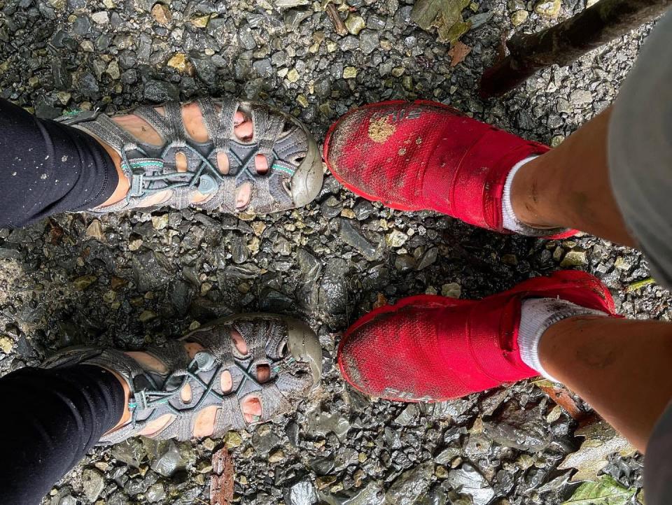 Hiking shoes in New River Gorge 