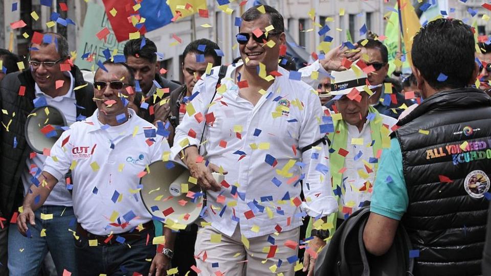 Rafael Correa en campaña