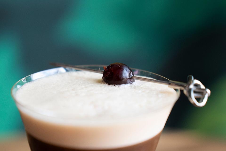 May 19, 2023; Columbus, OH, USA; The Espresso Martini at Speck Italian Eatery. Mandatory Credit: Brooke LaValley/Columbus Dispatch