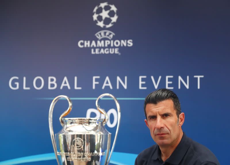 UEFA’s football advisor Luis Figo attends an event in Rio de Janeiro