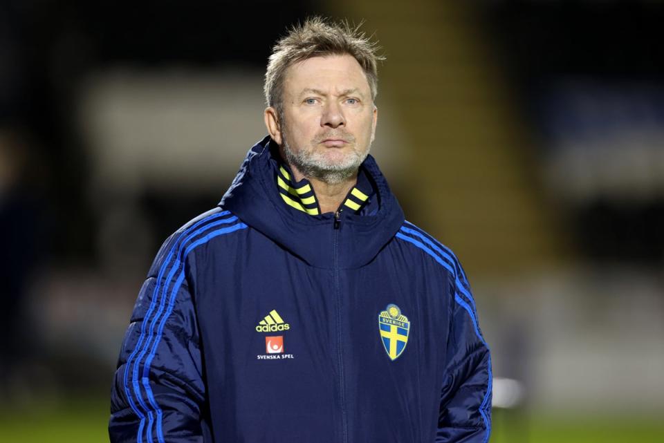 Sweden head coach Peter Gerhardsson refused to discuss the Covid status of two of his players (Steve Welsh/PA) (PA Archive)