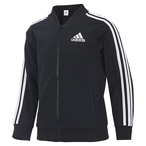 1) adidas Girls Size Zip Front Tricot Bomber Jacket