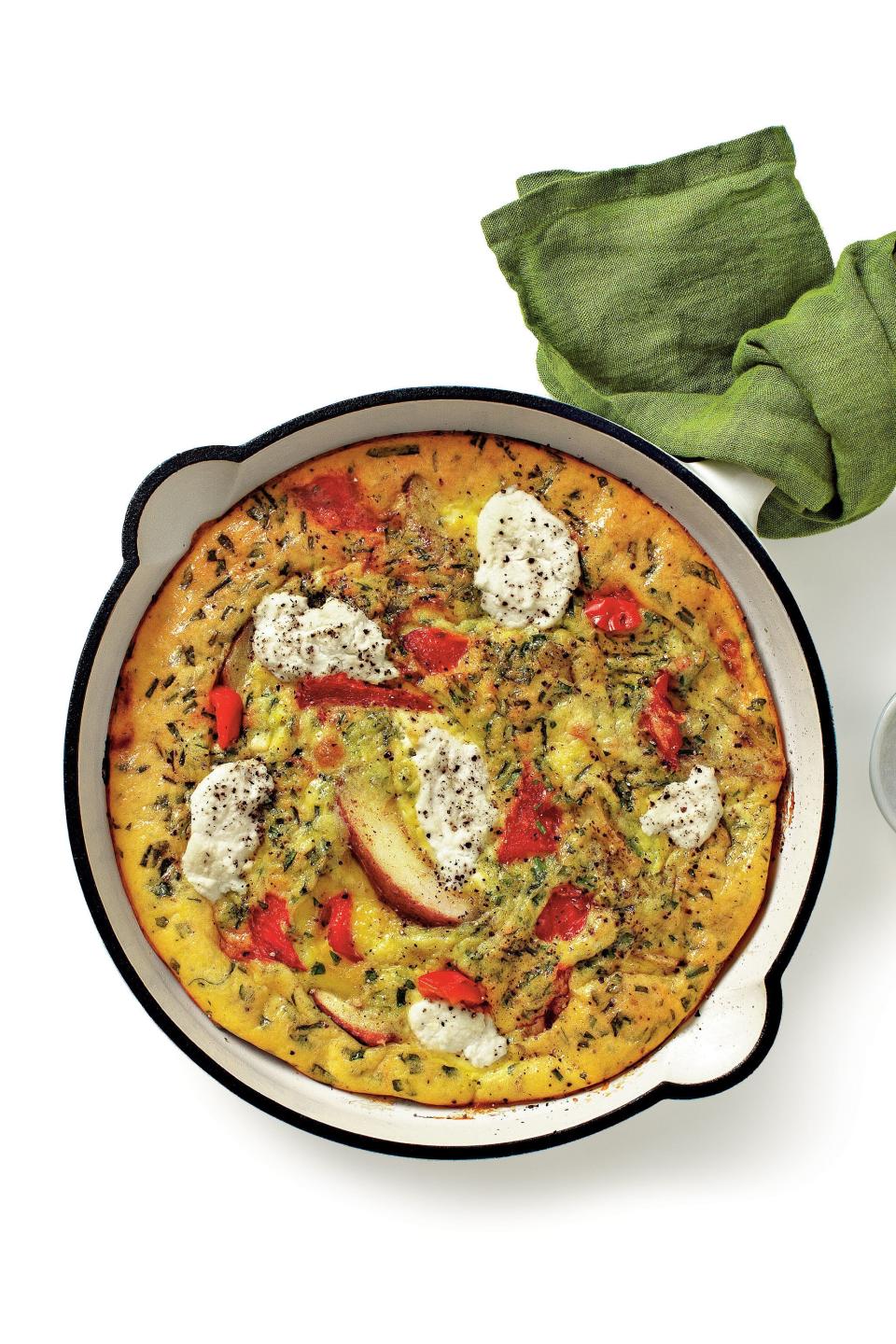 Red Pepper, Potato, and Ricotta Frittata