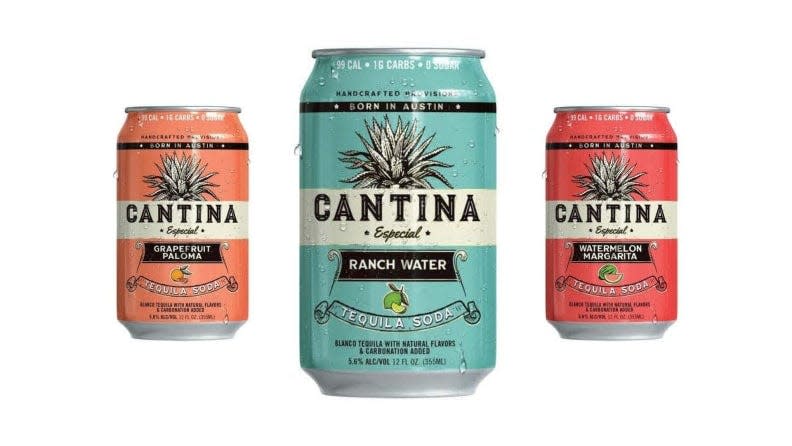 Cantina makes three flavors of canned tequila-based cocktails.