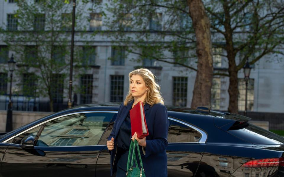 Penny Mordaunt, the Commons Leader, is pictured arriving at the Cabinet Office today - Richard Lincoln /Alamy Live News