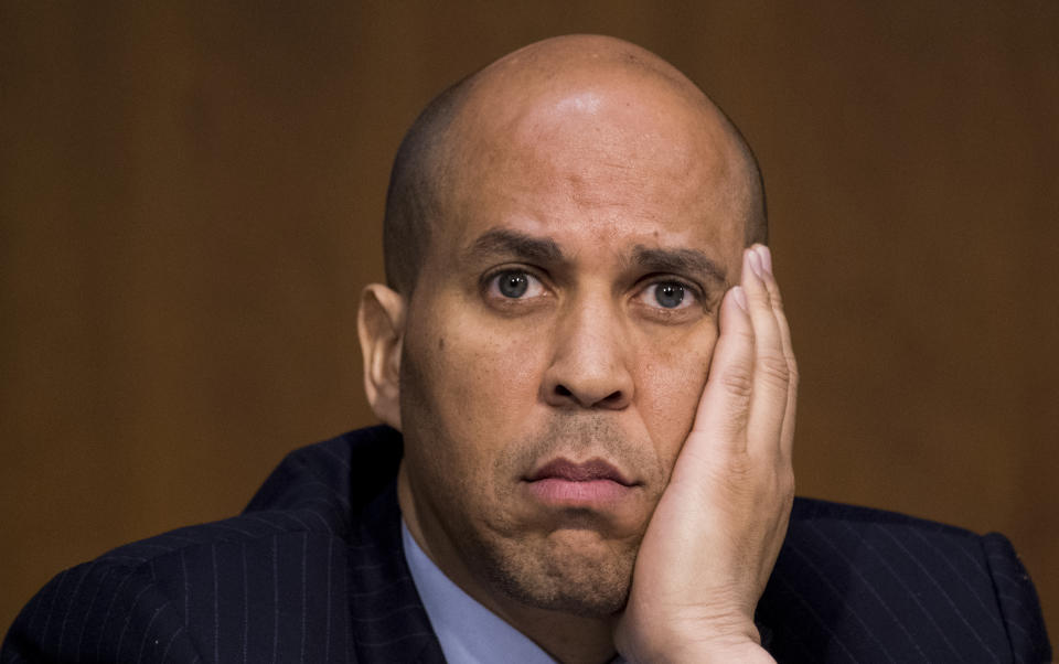 Sen. Cory Booker, D-N.J., listens during the Senate Judiciary Committee hearing on “Oversight of the United States Department of Homeland Security” on Jan. 16, 2018. (Photo: Bill Clark/CQ Roll Call)