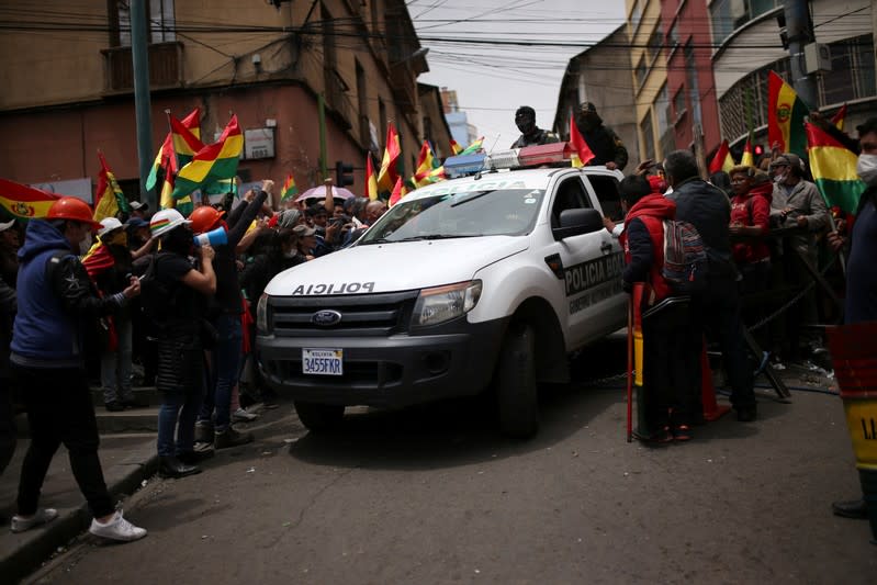 Protest against Bolivia's President Evo Morales in La Paz