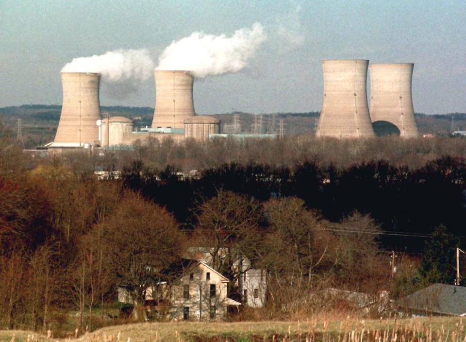 Ein Blick auf das Kernkraftwerk Three Mile Island: Am 28. März 1979 ereignete sich eine Kernschmelze in Reaktor 2, der dabei zerstört wurde. (Bild: Getty)