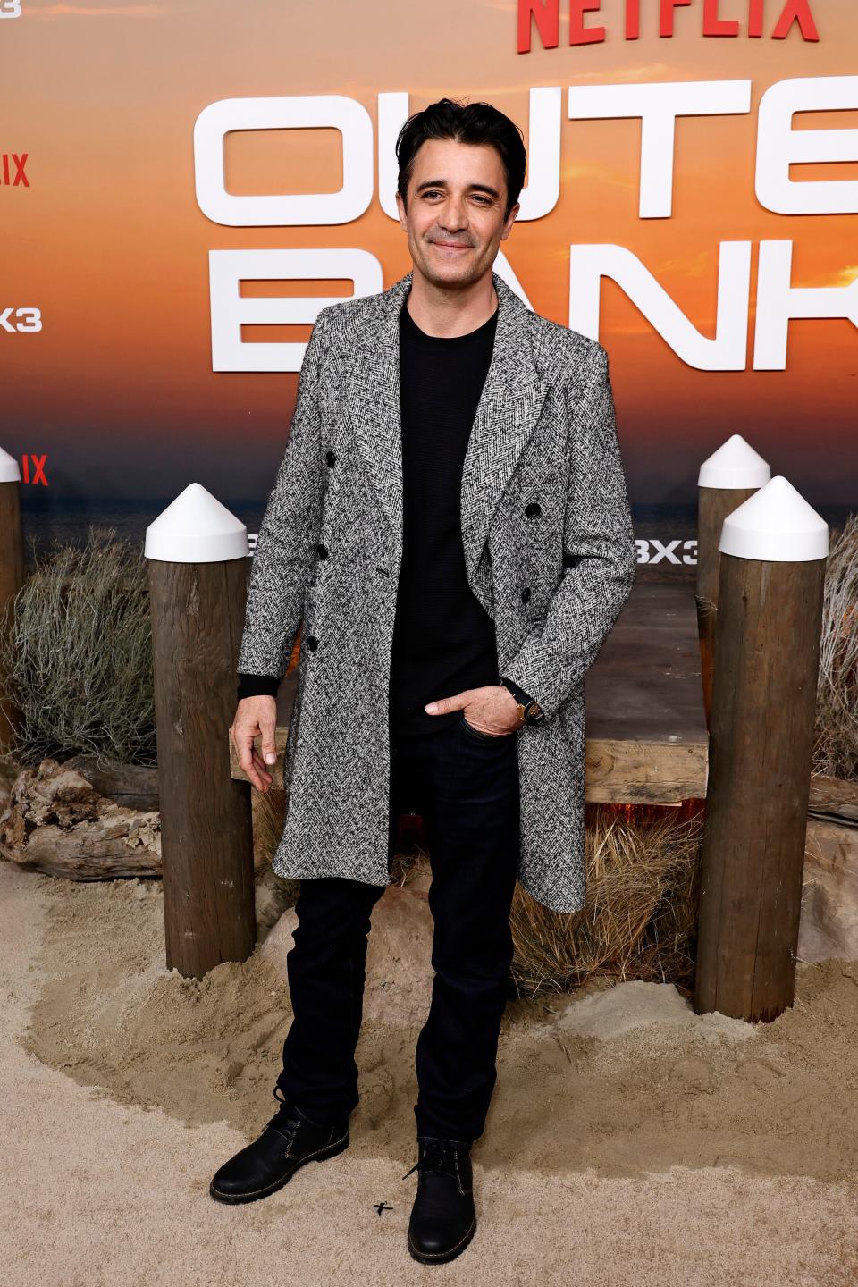 February 16, 2023: Gilles Marini attends the Premiere of Netflix's "Outer Banks" Season 3 at Regency Village Theatre in Los Angeles, California.