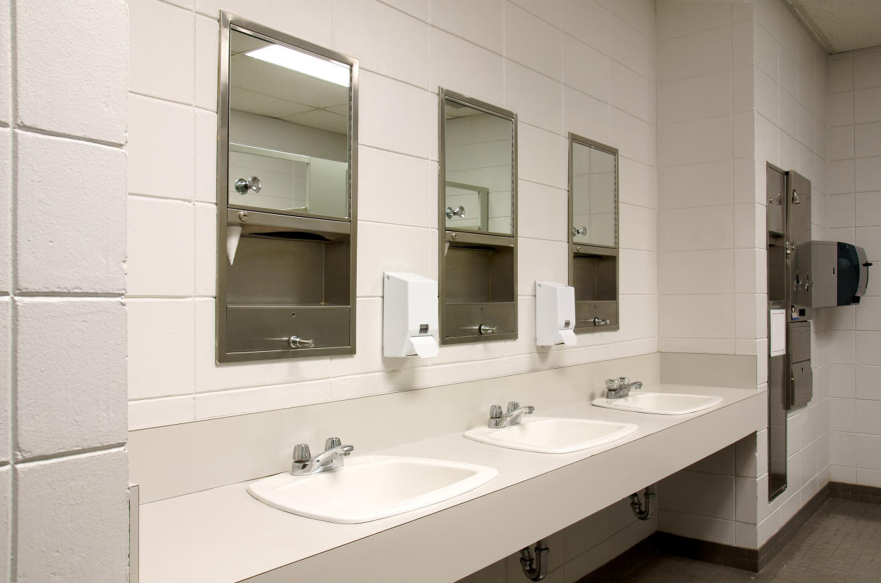 File photo of school bathroom :Shutterstock