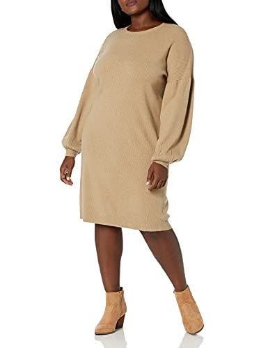 The Drop Women's Aiko Puff Sleeve Mini Sweater Dress