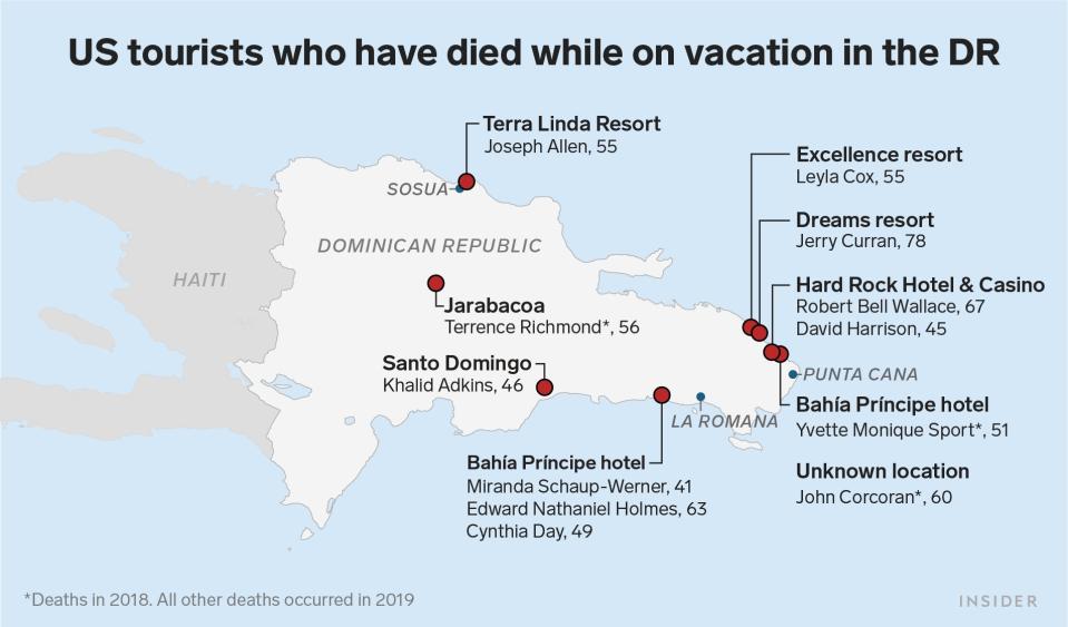 6 19 19 US tourists who have died while on vacation in the DR  update