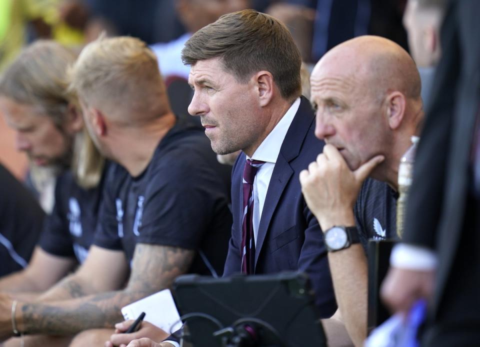 Aston Villa manager Steven Gerrard (Andrew Matthews/PA)