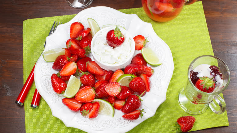 mascerated strawberries