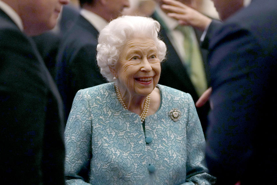 The Queen Hosts Reception To Mark The Global Investment Summit (Pool / via Getty Images)