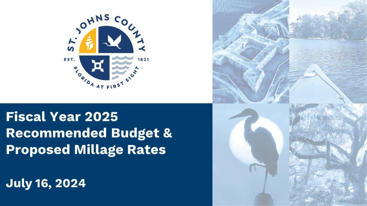SJC FY25 Recommended Budget and Proposed Millage Rates