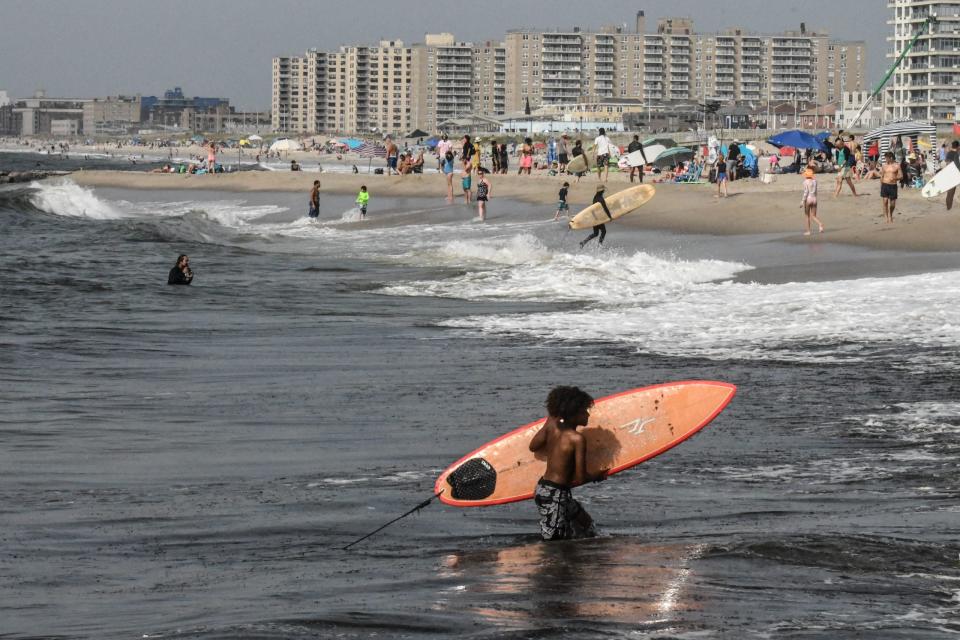 File: The beach is in Queens, one of Manhattan's five boroughs.
