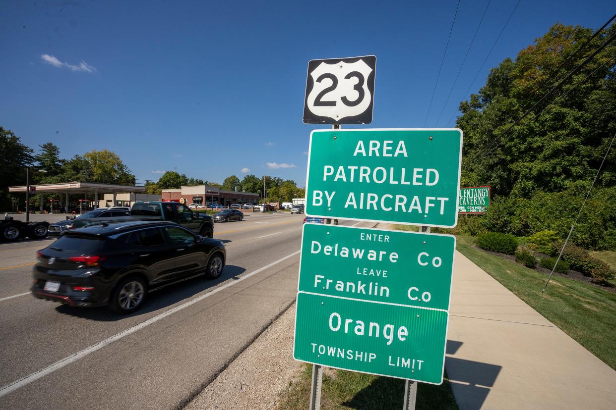 The Ohio Department of Transportation is focusing on improving safety along U.S. 23 north of Columbus, including on this stretch in Orange Township, photographed Friday.