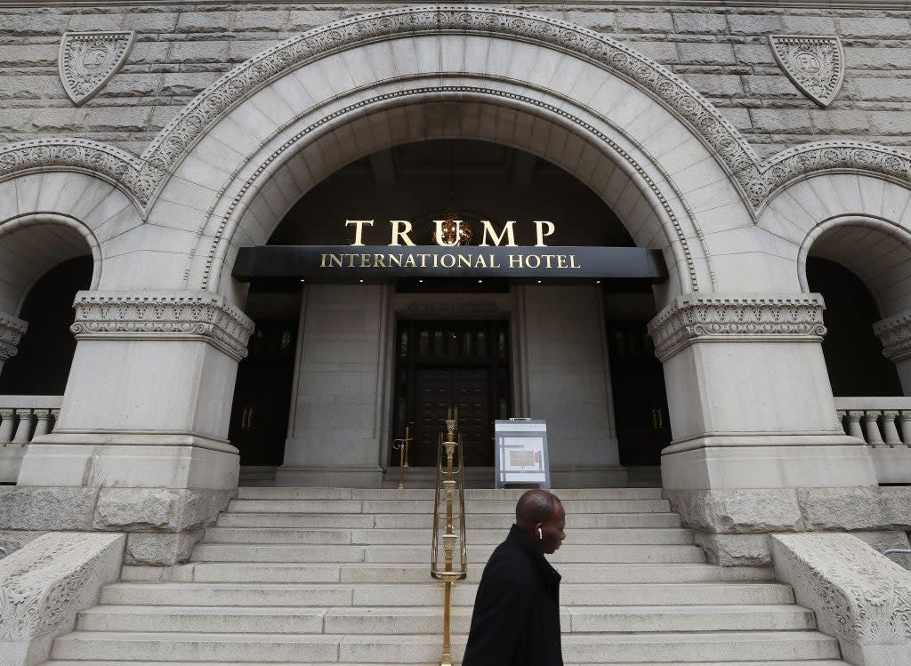 The Trump International Hotel in Washington, DC, has become a hotbed for conservative politicos during the presidency of Donald Trump. (Getty Images)