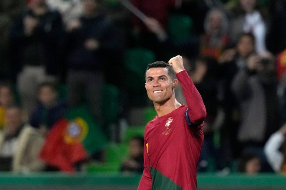 Cristiano Ronaldo broke the record for the highest number of international appearances during Portugal’s 4-0 win over Liechtenstein (Armando Franca/AP) (AP)