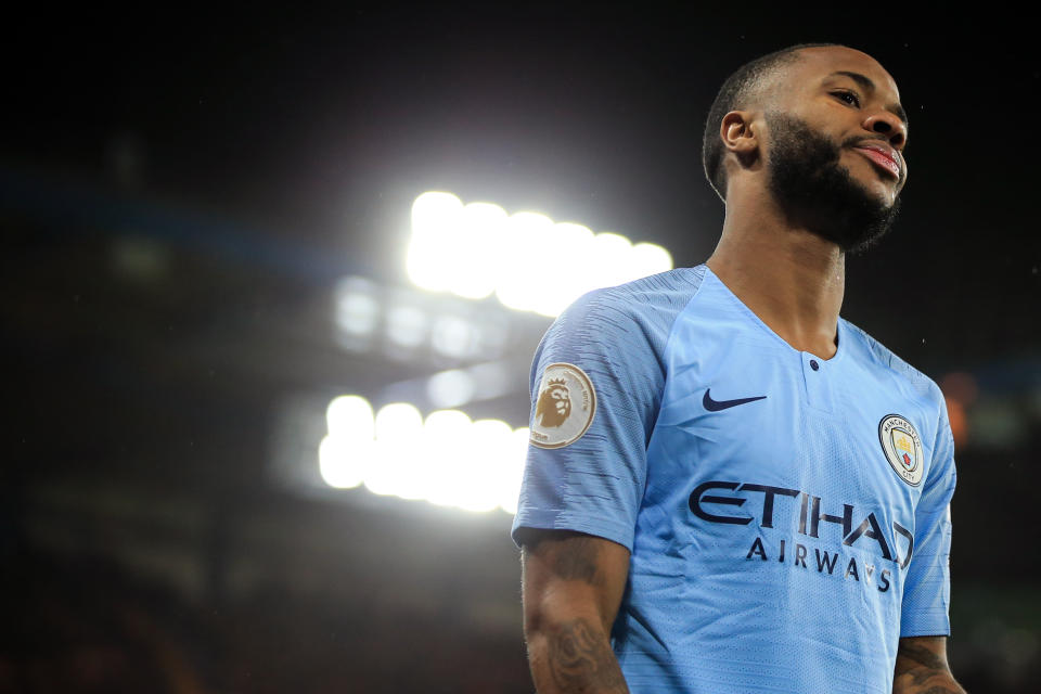 Raheem Sterling spoke out against the media after an alleged racist incident at Saturday’s game. (Photo by Marc Atkins/Offside/Getty Images)