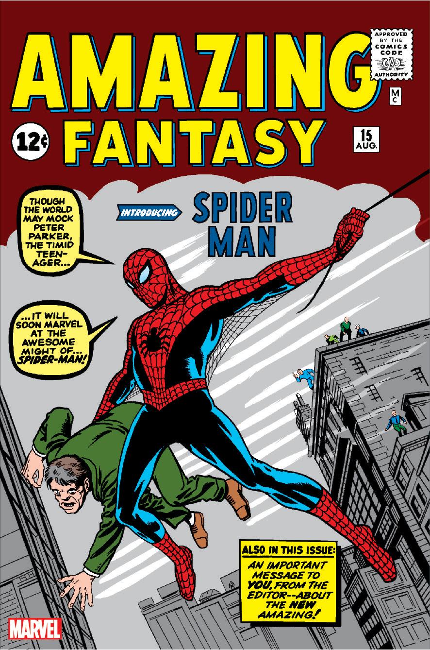The cover of &quot;Amazing Fantasy #15&quot; (1962)