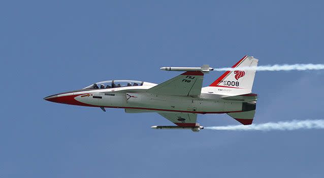 KAI T-50 Golden Eagle are a US-South Korean made light attack aircraft. Source: Supplied.