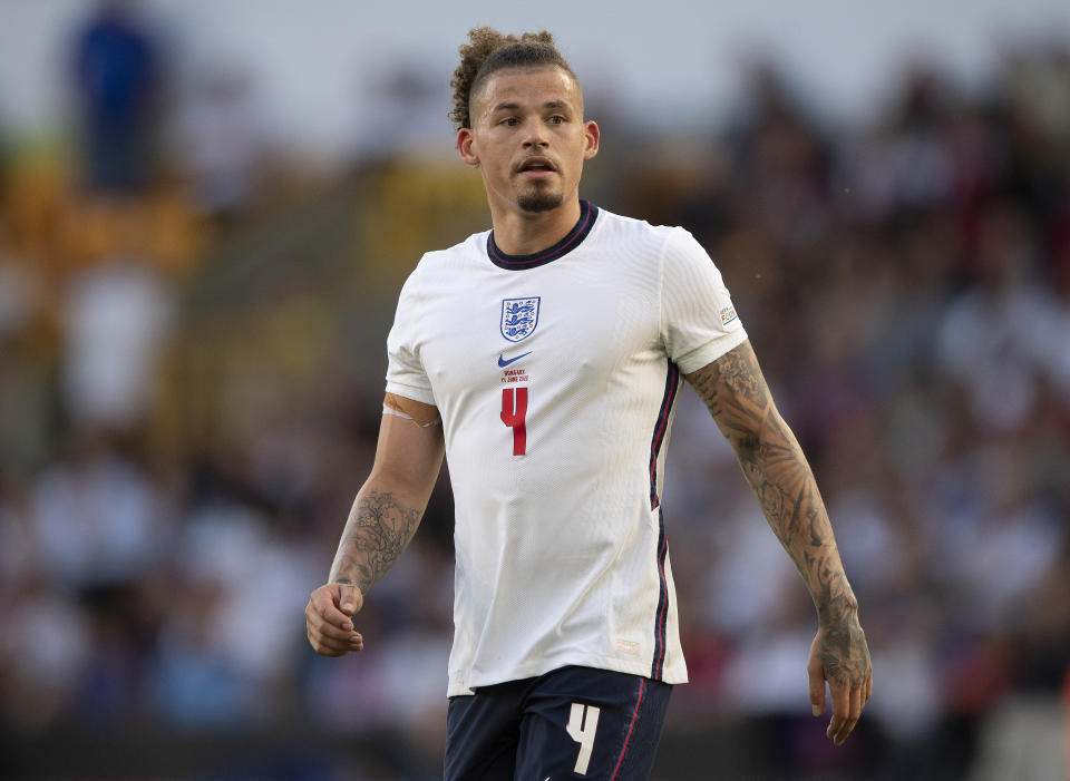 WOLVERHAMPTON, ENGLAND - JUNE 14: Kalvin Phillips of England during the UEFA Nations League - League A Group 3 match between England and Hungary at Molineux on June 14, 2022 in Wolverhampton, England. (Photo by Visionhaus/Getty Images)