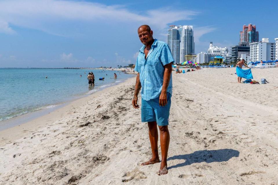 Gordon stands by the ocean on Wednesday, May 29, 2024, in Miami Beach.