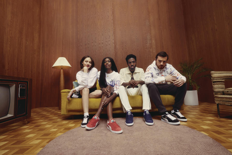 Iris Apatow, Zaya Wade, Caleb McLaughlin and Angus Cloud for Puma Forever Classics