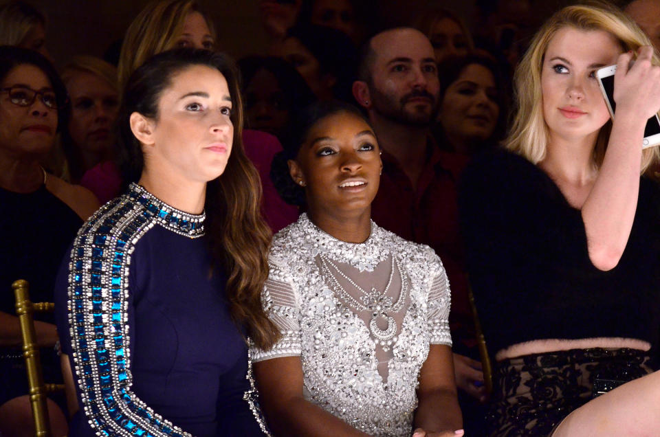 Simone Biles and Aly Raisman are having the best time at NFYW