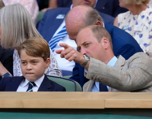 Prince George and Prince William - Credit: AP Photo/Kirsty Wigglesworth.