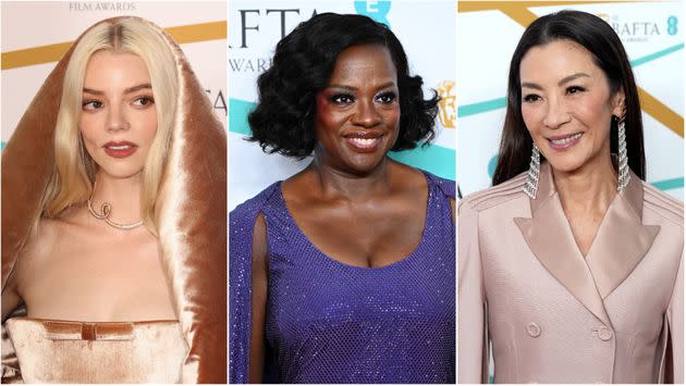 Anya Taylor-Joy, Viola Davis and Michelle Yeoh at the 2023 BAFTAs.