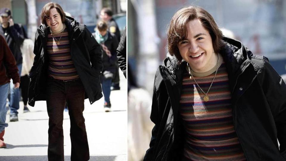 <p>James Gandolfini‘s son has fully transformed into the young version of Tony Soprano for his new role in “The Many Saints of Newark.” 19-year-old Michael Gandolfini was seen Wednesday shooting scenes in Yonkers, New York for “The Sopranos” prequel. Gandolfini will be playing a young Soprano during the 1967 Newark Riots. After being cast by […]</p> <p>The post <a rel="nofollow noopener" href="https://theblast.com/michael-gandolfini-many-saints-newark-tony-soprano-first-look/" target="_blank" data-ylk="slk:Michael Gandolfini Shows Off Long Hair and Bell-Bottoms as He Becomes Young Tony Soprano;elm:context_link;itc:0;sec:content-canvas" class="link ">Michael Gandolfini Shows Off Long Hair and Bell-Bottoms as He Becomes Young Tony Soprano</a> appeared first on <a rel="nofollow noopener" href="https://theblast.com" target="_blank" data-ylk="slk:The Blast;elm:context_link;itc:0;sec:content-canvas" class="link ">The Blast</a>.</p>