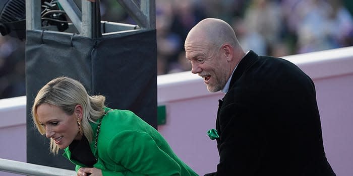 Zara y Mike Tindall en el concierto de coronación 