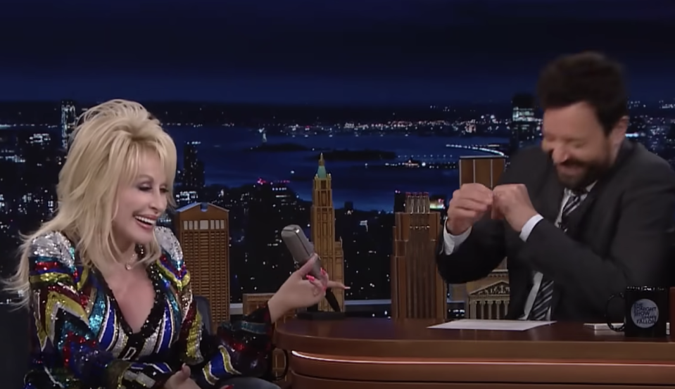 Dolly Parton and Jimmy Fallon