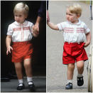 <p>Same outfit. Same <a rel="nofollow noopener" href="http://www.goodhousekeeping.com/life/news/g2578/princess-charlottes-royal-christening-photos/" target="_blank" data-ylk="slk:disgruntled face;elm:context_link;itc:0;sec:content-canvas" class="link ">disgruntled face</a>.</p>