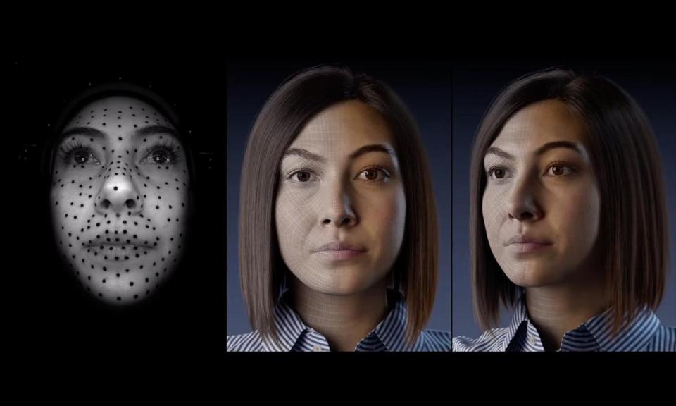 數字王國專利虛擬人技術可把人的表情重新創建成最微妙的動作。（數字王國提供）